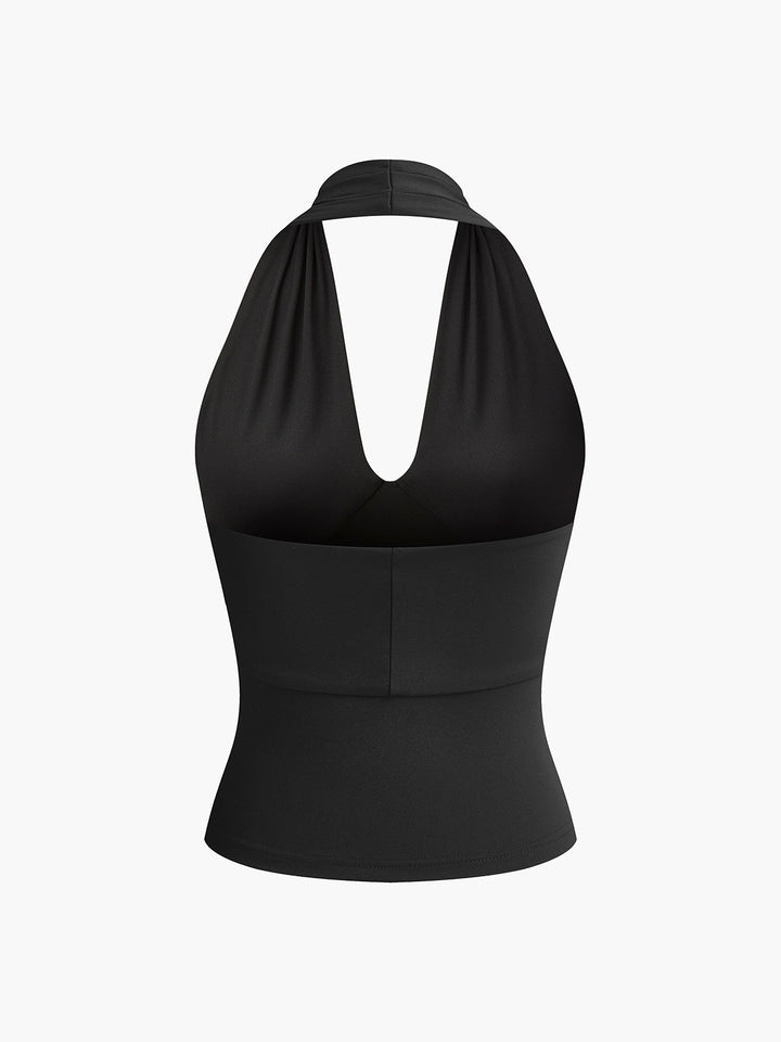 Women's Halter Top V-Neck | Open Back