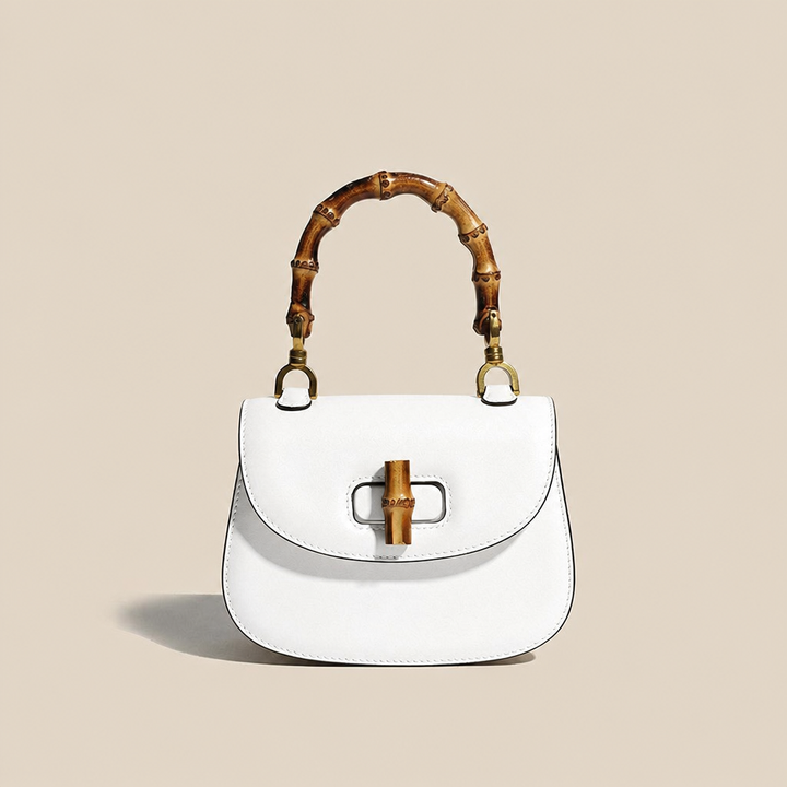 Women's Handbag with Curved Top Handle | Saddle