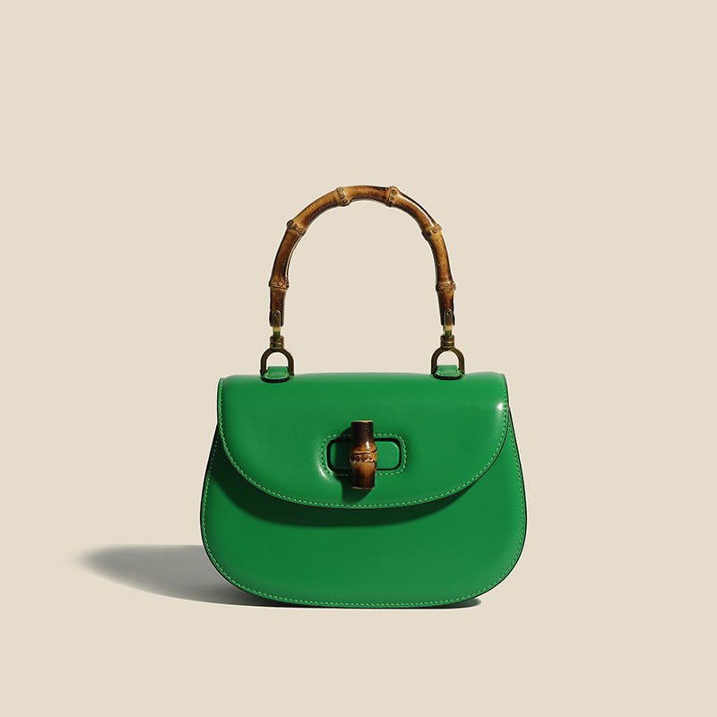 Women's Handbag with Curved Top Handle | Saddle