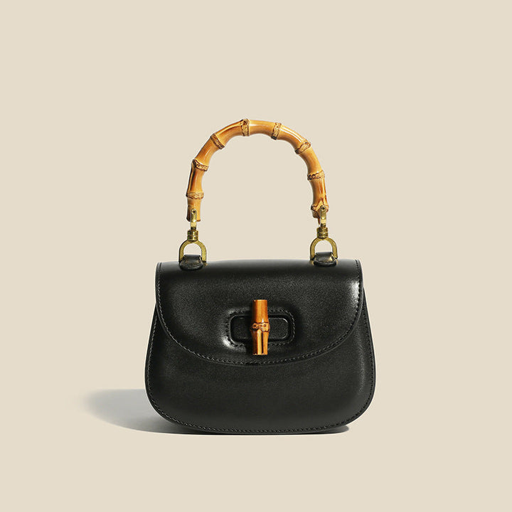 Women's Handbag with Curved Top Handle | Saddle