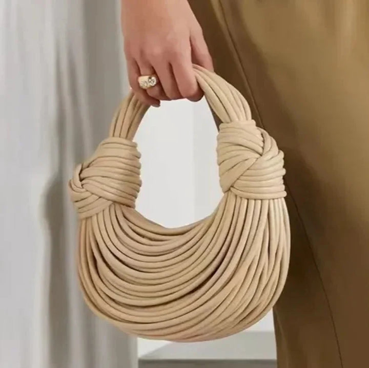 Women's Handbag with Knot Handle | Crescent Bag