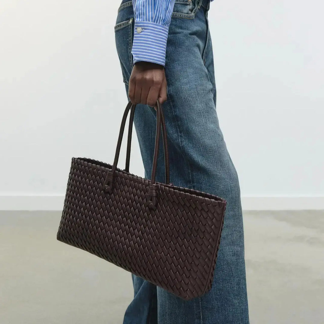 Women's Handbag with Woven Design | Tote