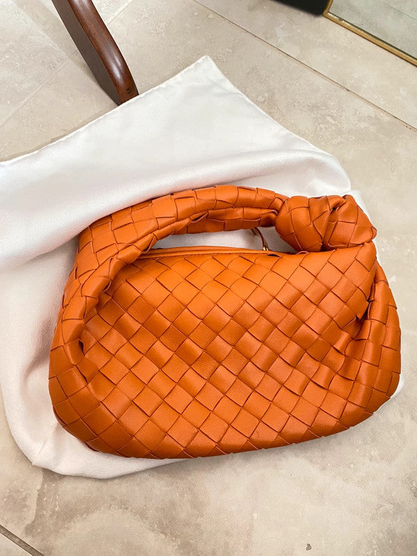 Women's Handbag with Woven Knot Handle | Hobo