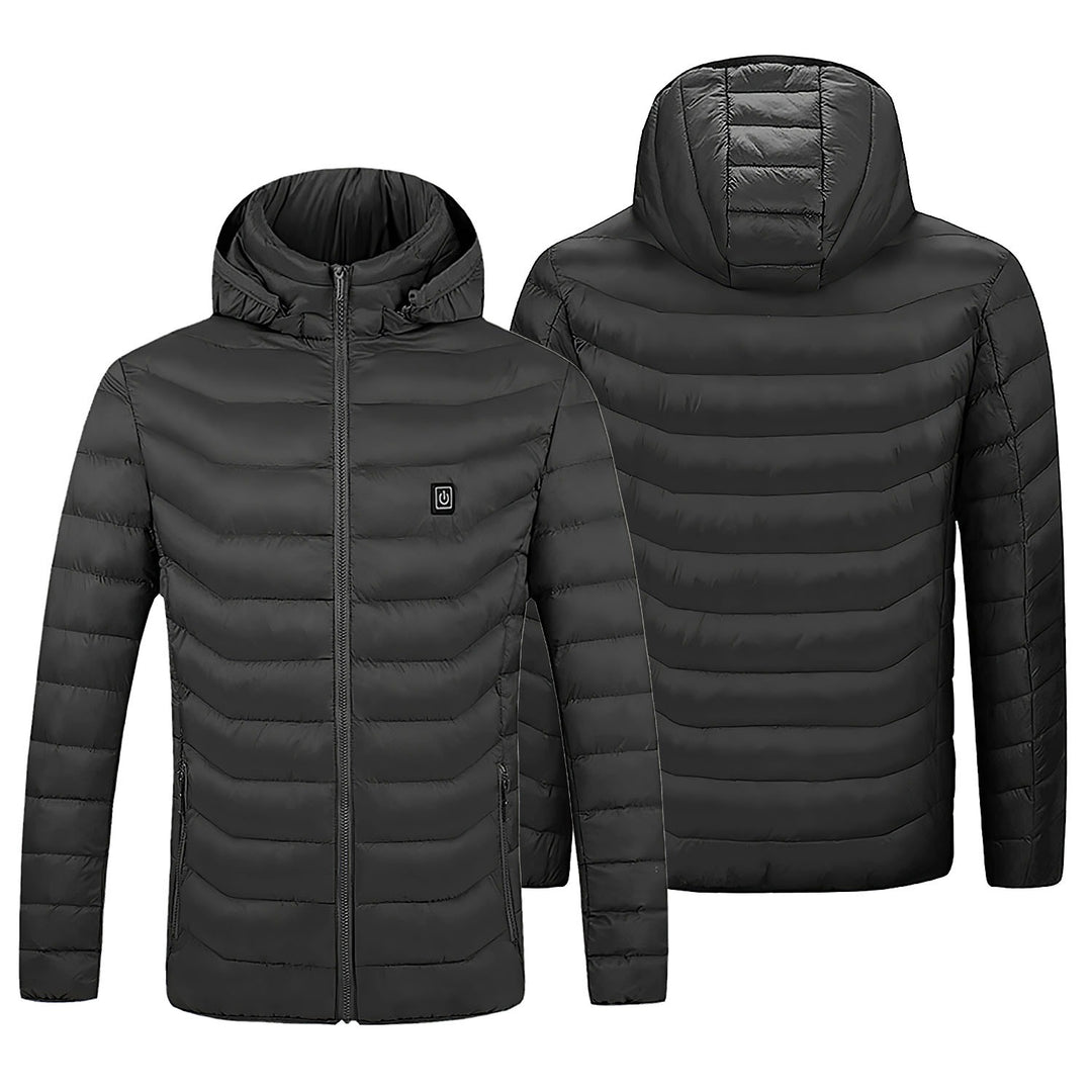 Women's Heated Jacket Hooded Puffer Zip Up | Winter