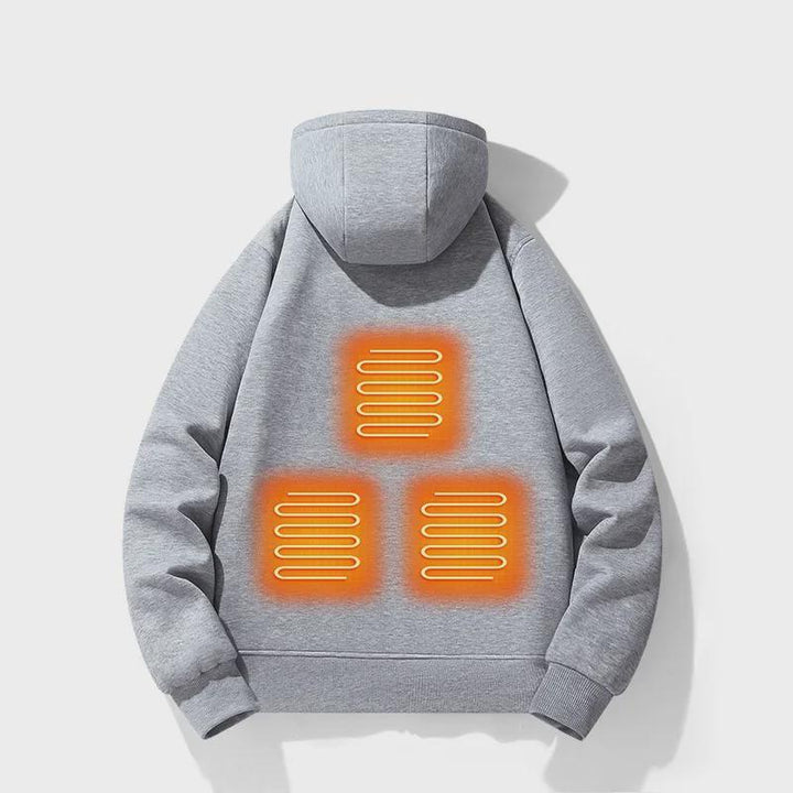 Women's Heated Jacket Hoodie Zip Up Kangaroo Pocket | Winter
