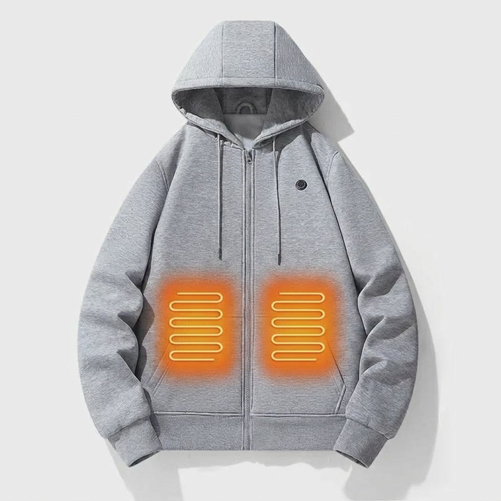 Women's Heated Jacket Hoodie Zip Up Kangaroo Pocket | Winter