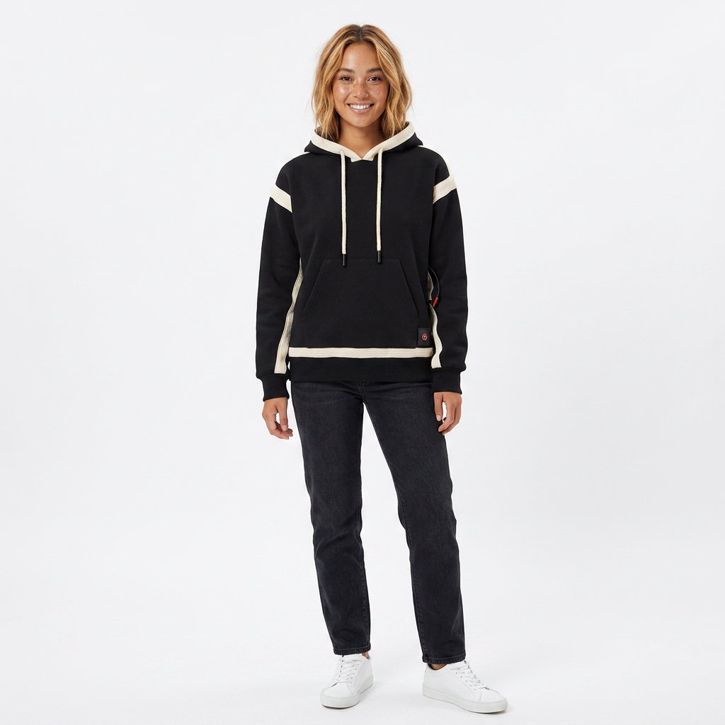 Women's Heated Jacket with Hood | USB Pullover