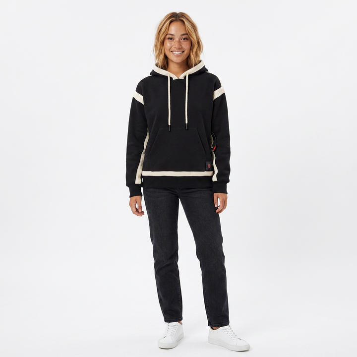 Women's Heated Jacket with Hood | USB Pullover
