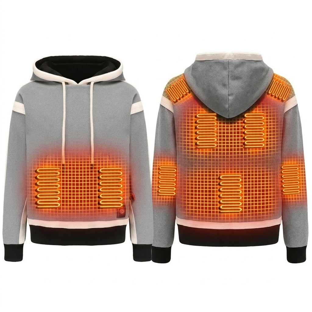 Women's Heated Jacket with Hood | USB Pullover