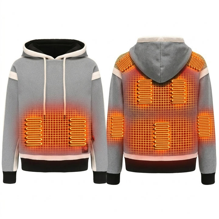 Women's Heated Jacket with Hood | USB Pullover