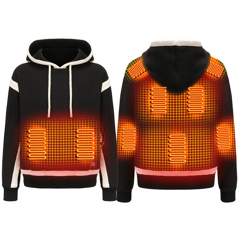 Women's Heated Jacket with Hood | USB Pullover