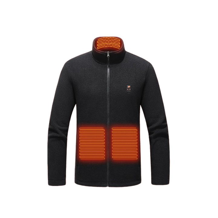 Women's Heated Jacket with Stand Collar & Zip Front | Outdoor