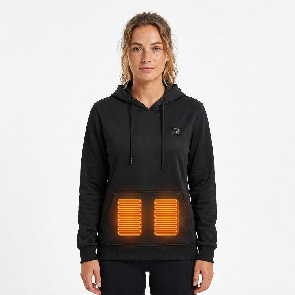 Women's Hooded Heated Jacket with Multiple Heating Zones | Winter