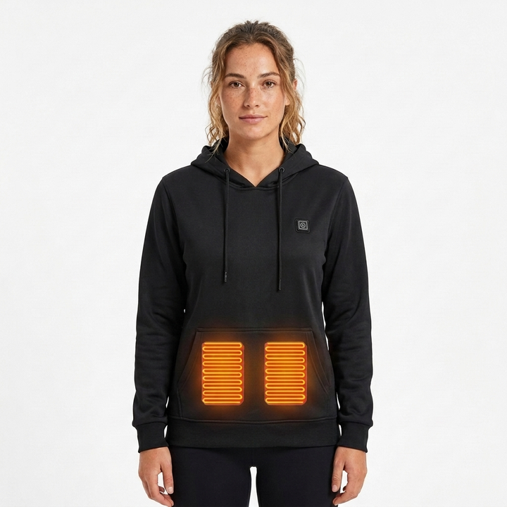 Women's Hooded Heated Jacket with Multiple Heating Zones | Winter