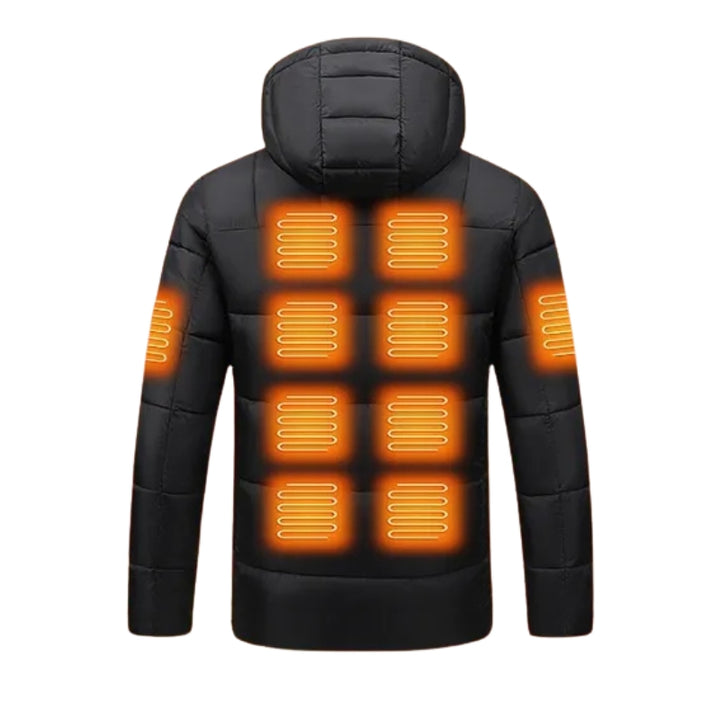 Women's Hooded Heated Jacket with Two Tone & Zip Up | Puffer