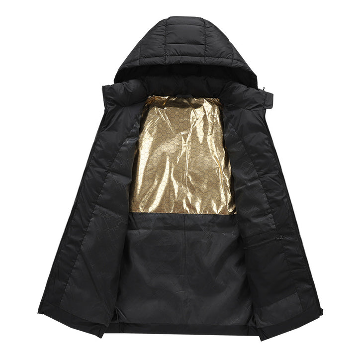 Women's Hooded Heated Jacket with Two Tone & Zip Up | Puffer