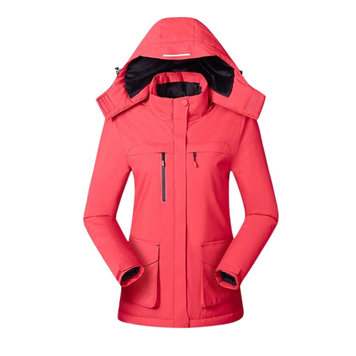 Women's Hooded Heated Jacket with USB Power & Pockets | Full Zip