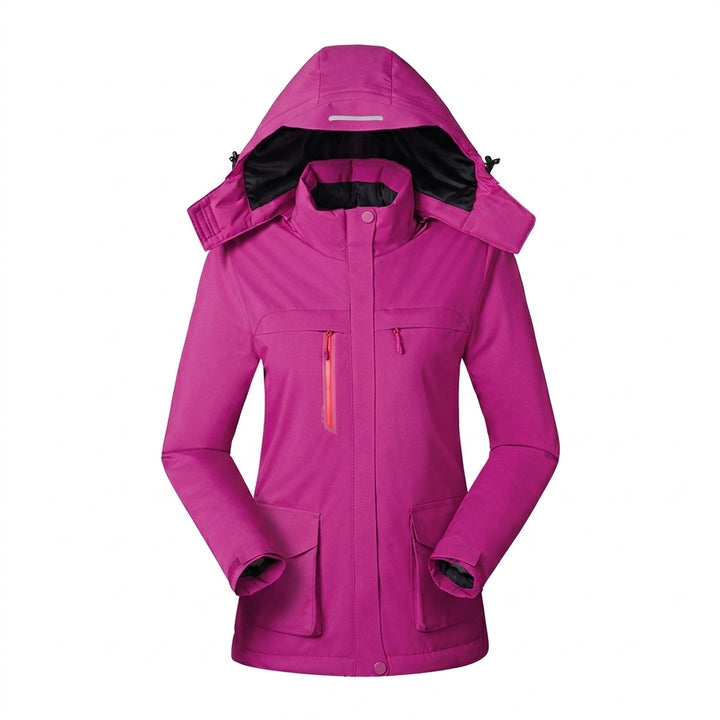Women's Hooded Heated Jacket with USB Power & Pockets | Full Zip