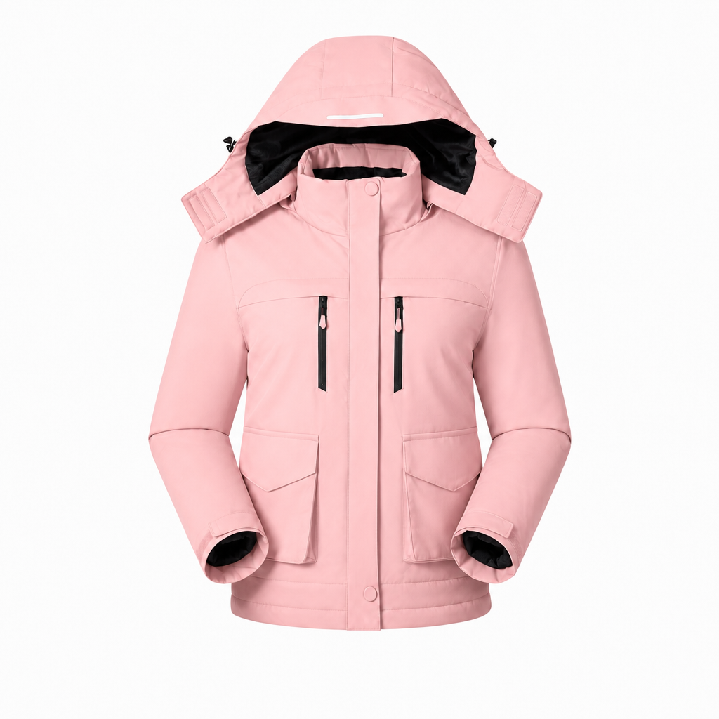 Women's Hooded Heated Jacket with USB Power & Pockets | Full Zip
