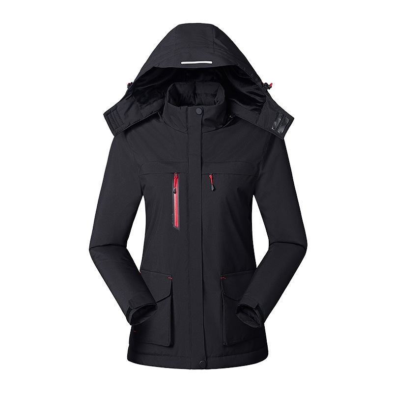 Women's Hooded Heated Jacket with USB Power & Pockets | Full Zip