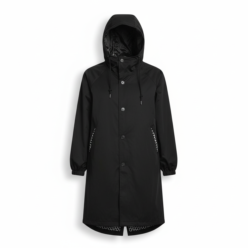 Women's Hooded Long Casual Jacket with Button & Pockets | Outdoor