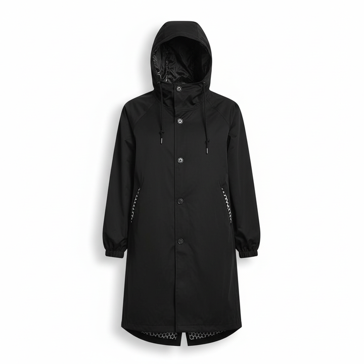 Women's Hooded Long Casual Jacket with Button & Pockets | Outdoor