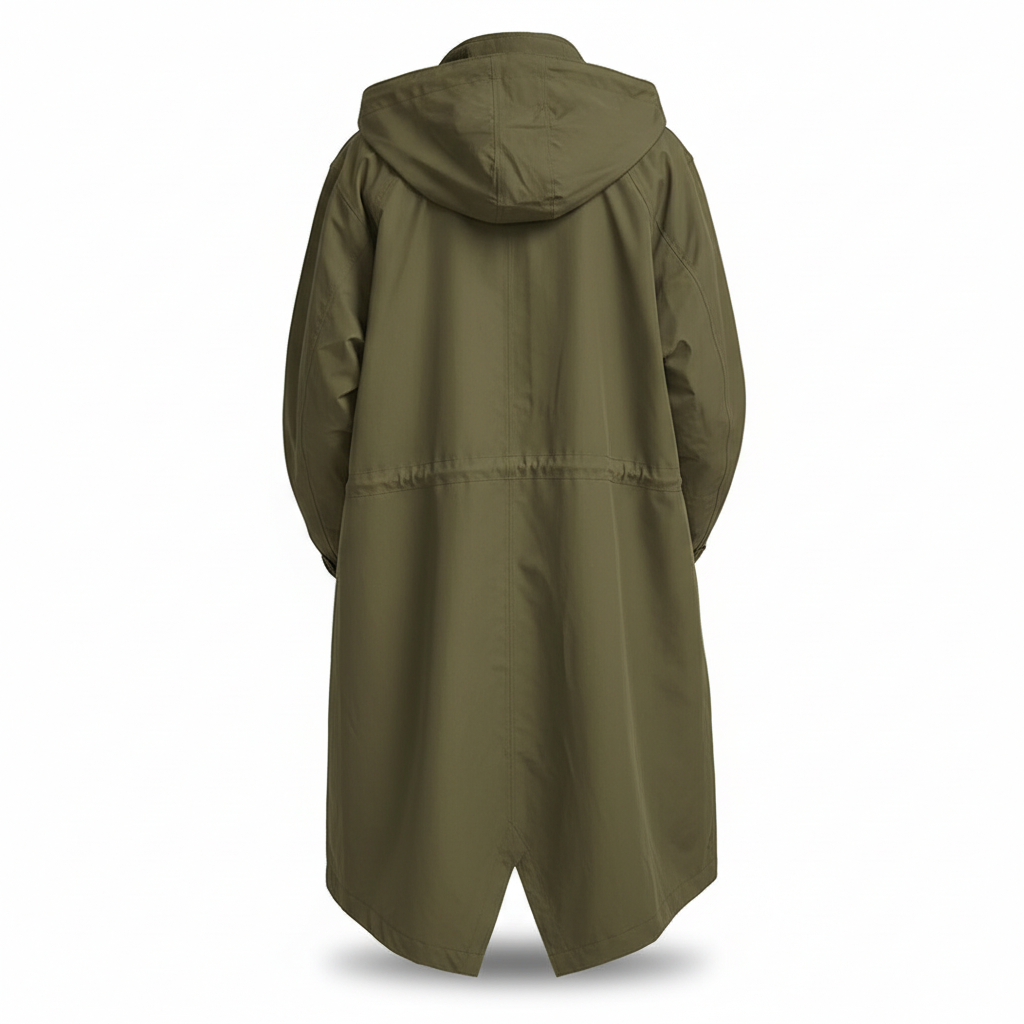 Women's Hooded Long Casual Jacket with Button & Pockets | Outdoor