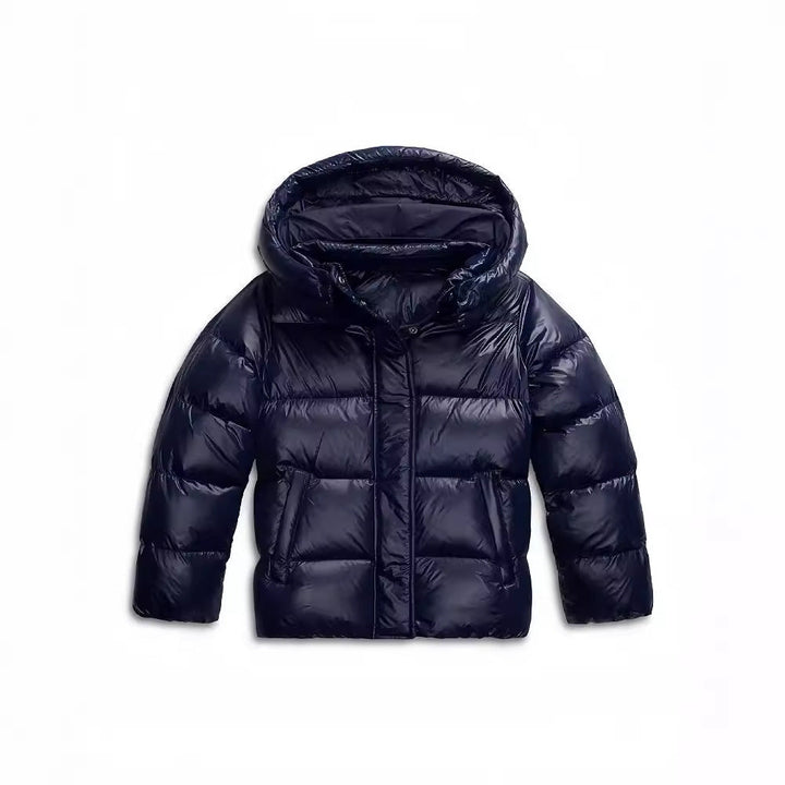 Women's Hooded Puffer Jacket with Zip Front & Quilted | Cropped