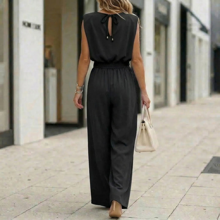Women's Jumpsuit with Cowl Neck & Belted Waist | Formal