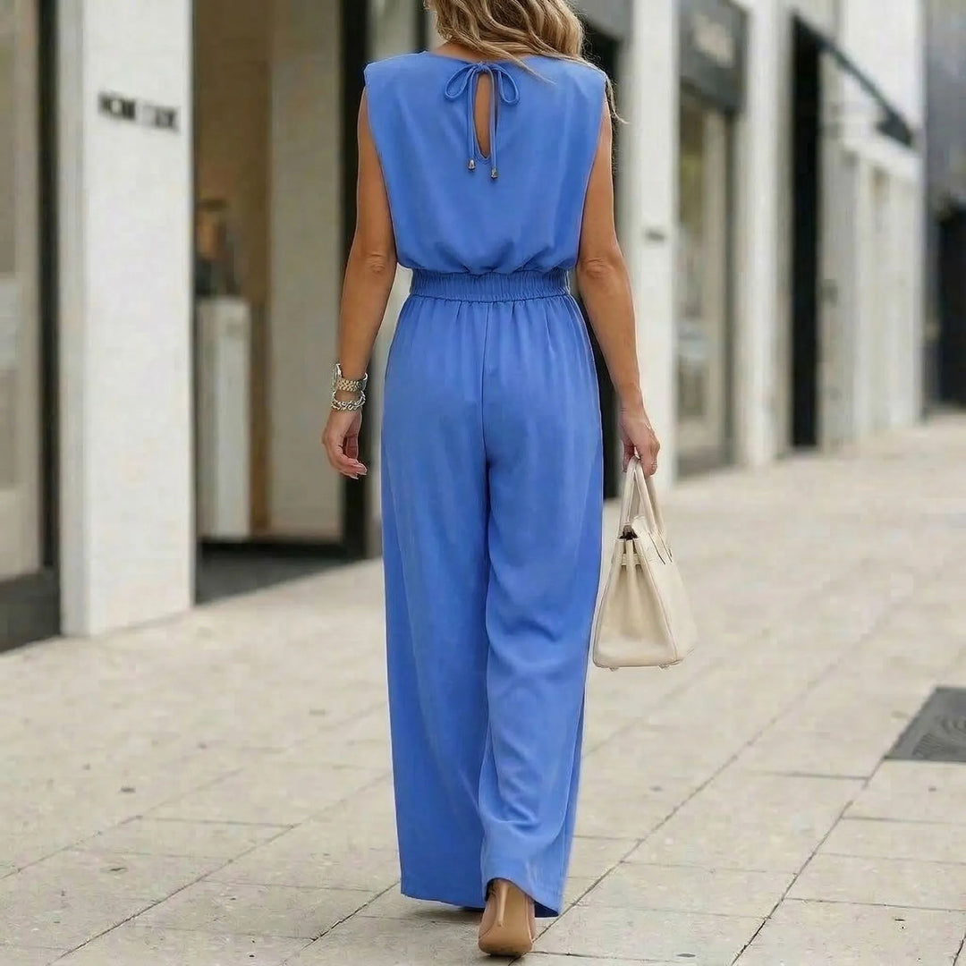 Women's Jumpsuit with Cowl Neck & Belted Waist | Formal