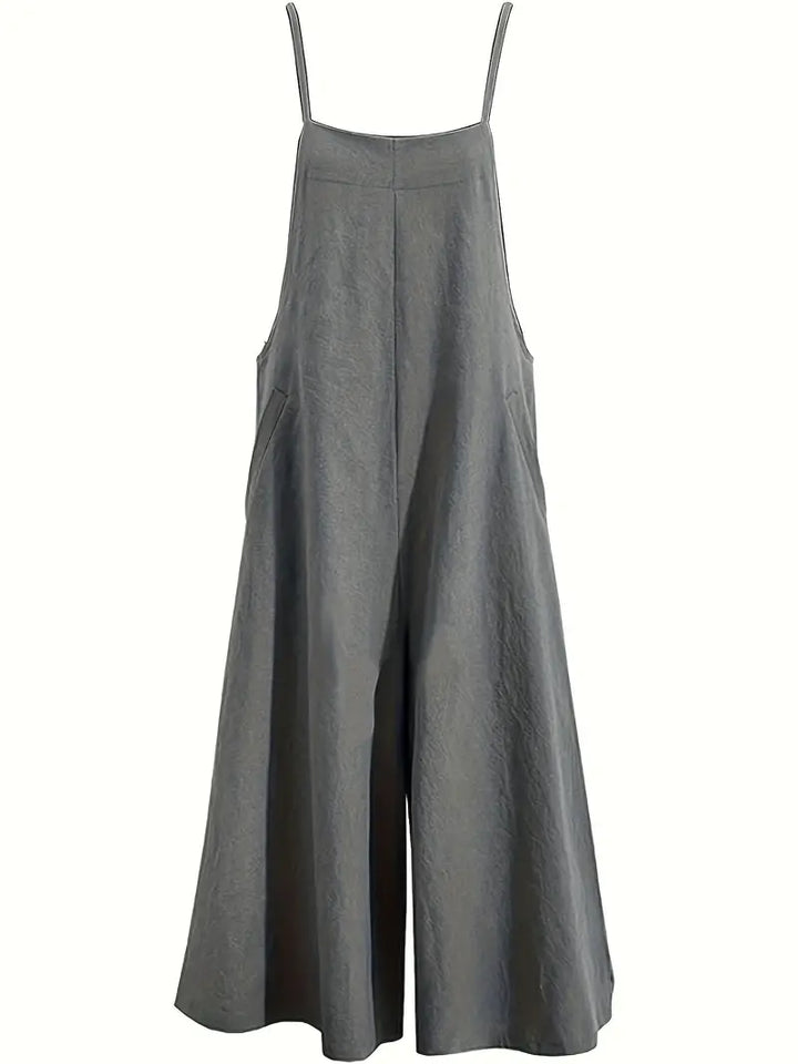 Women's Jumpsuit with Spaghetti Straps & Pockets | Wide Leg