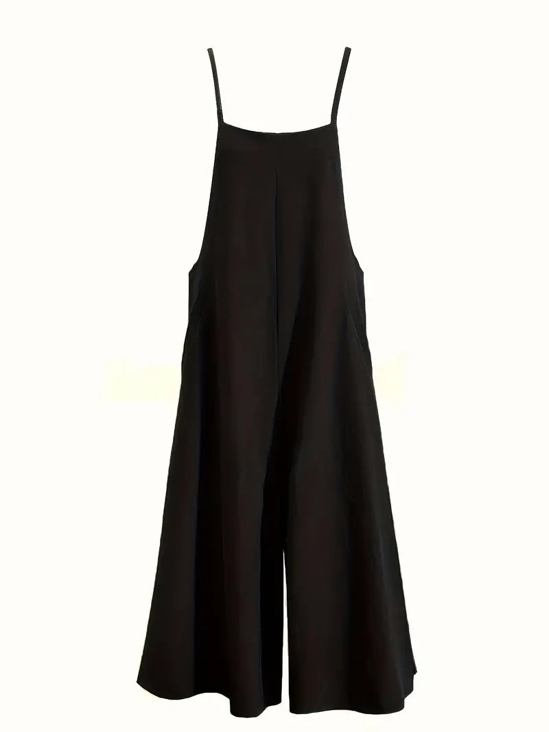 Women's Jumpsuit with Spaghetti Straps & Pockets | Wide Leg