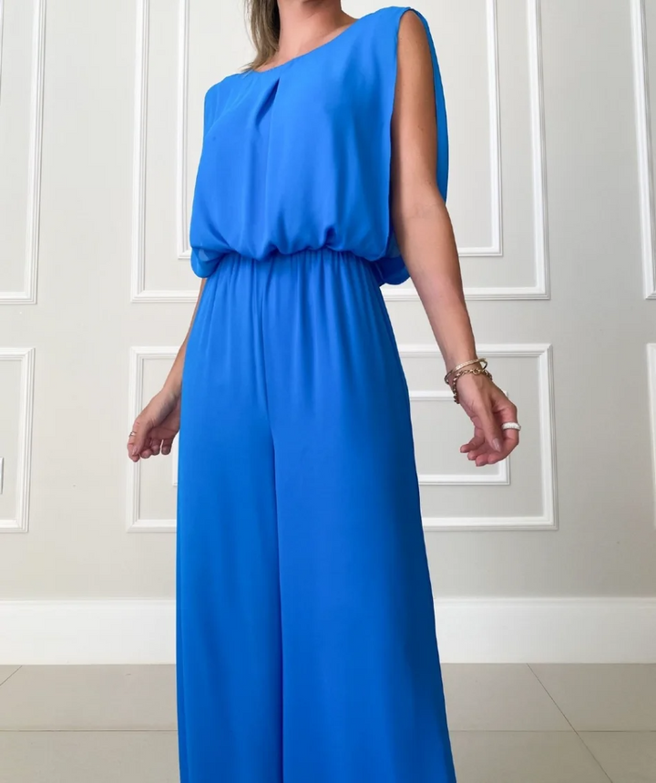 Women's Jumpsuit with Strappy Open Back | Wide Leg