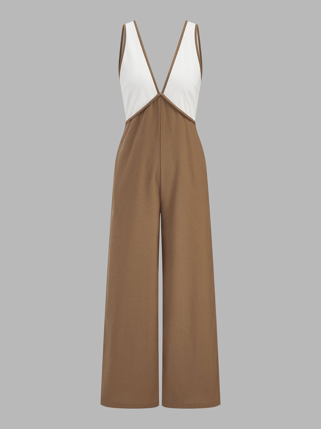 Women’s Jumpsuits Wide Leg with Deep V-Neck | Sleeveless