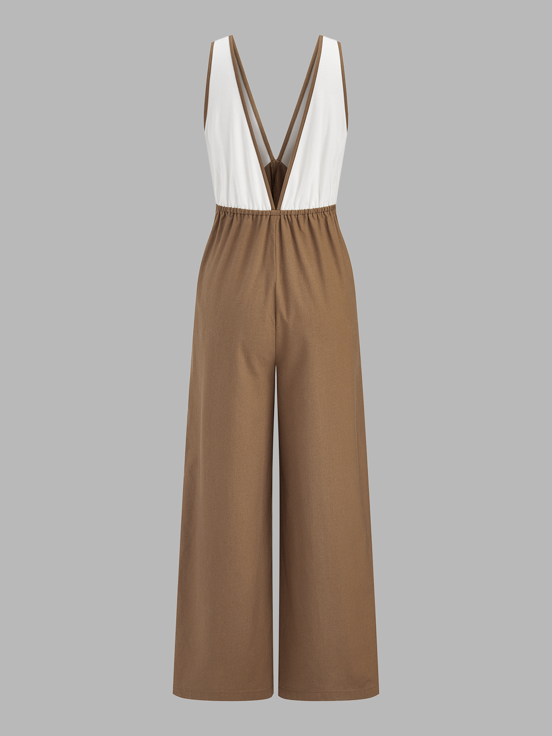 Women’s Jumpsuits Wide Leg with Deep V-Neck | Sleeveless