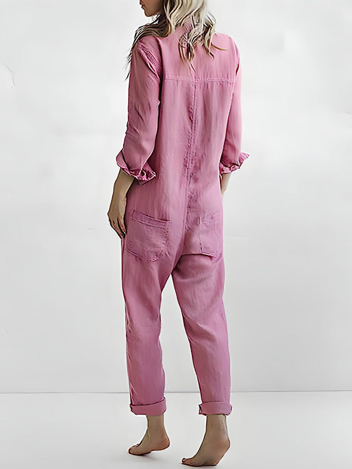 Women’s Jumpsuits with Collar & Button Front | Relaxed Fit