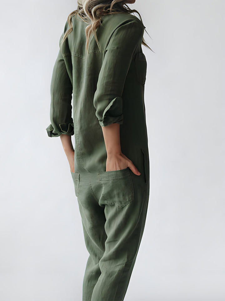 Women’s Jumpsuits with Collar & Button Front | Relaxed Fit