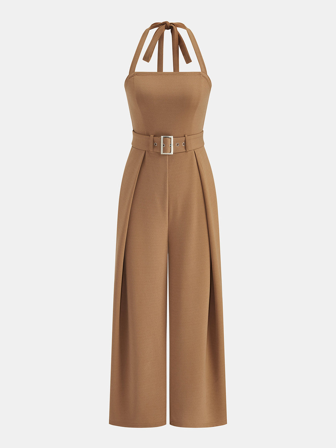 Women’s Jumpsuits with Halter Neck & Belted Waist | Wide Leg