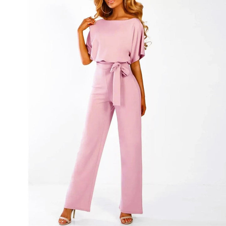 Women’s Jumpsuits with Tie Waist & Short Sleeves | Wide Leg