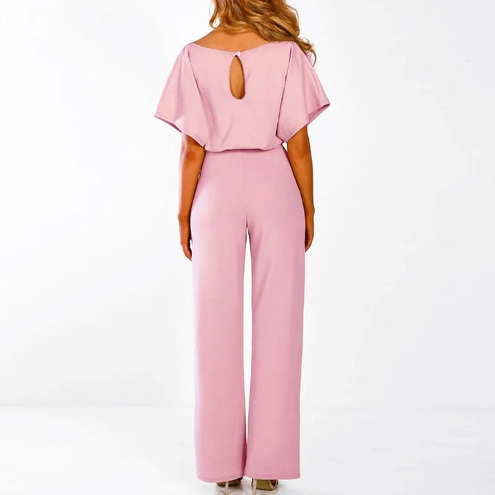 Women’s Jumpsuits with Tie Waist & Short Sleeves | Wide Leg