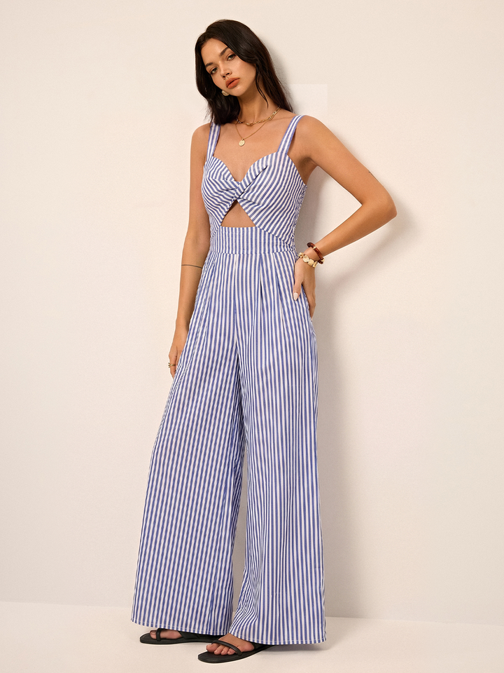 Women’s Jumpsuits with Twist Front & Cut Out | Wide Leg