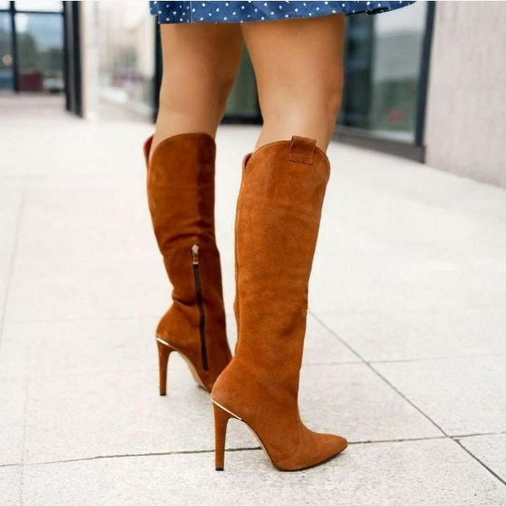 Women's Knee High Boots with Pointed Toe | Stiletto Heel