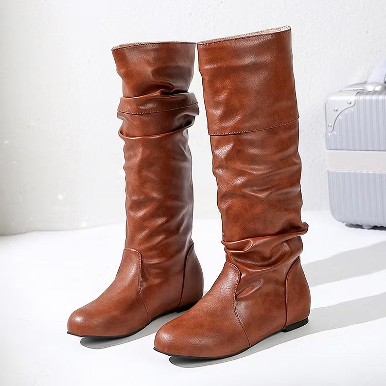 Women's Knee High Boots with Round Toe | Slouch