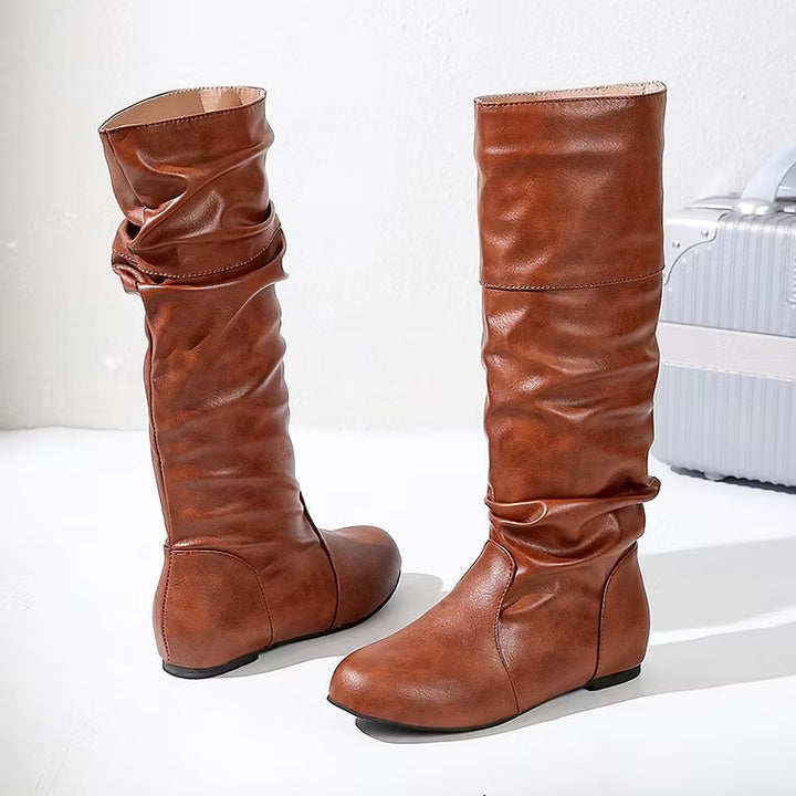 Women's Knee High Boots with Round Toe | Slouch