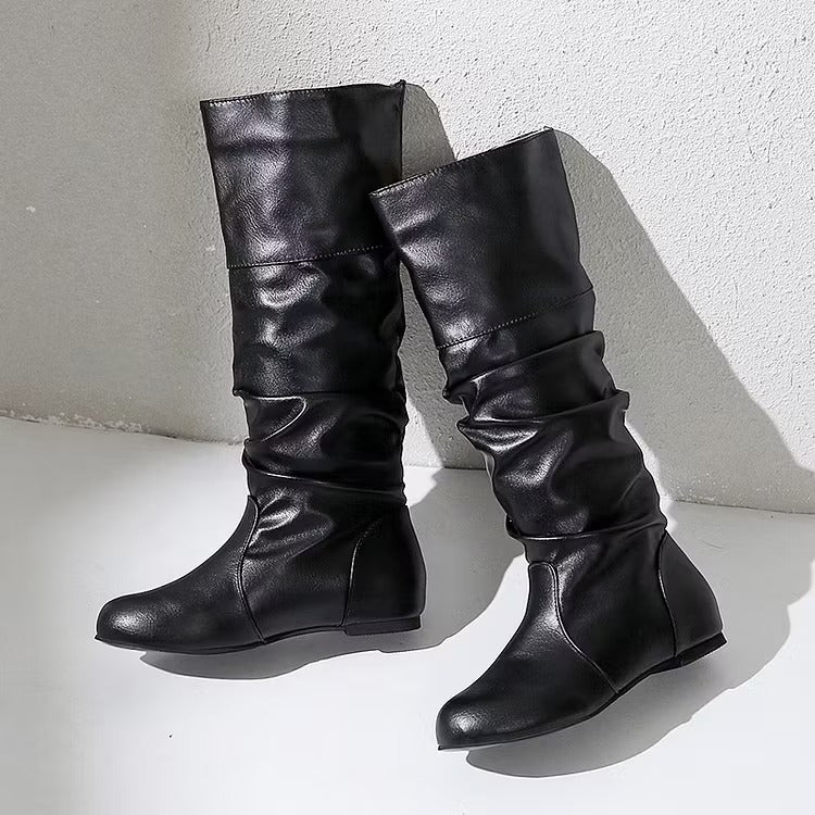 Women's Knee High Boots with Round Toe | Slouch