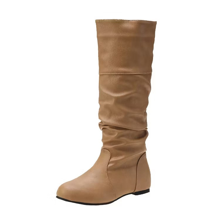 Women's Knee High Boots with Round Toe | Slouch