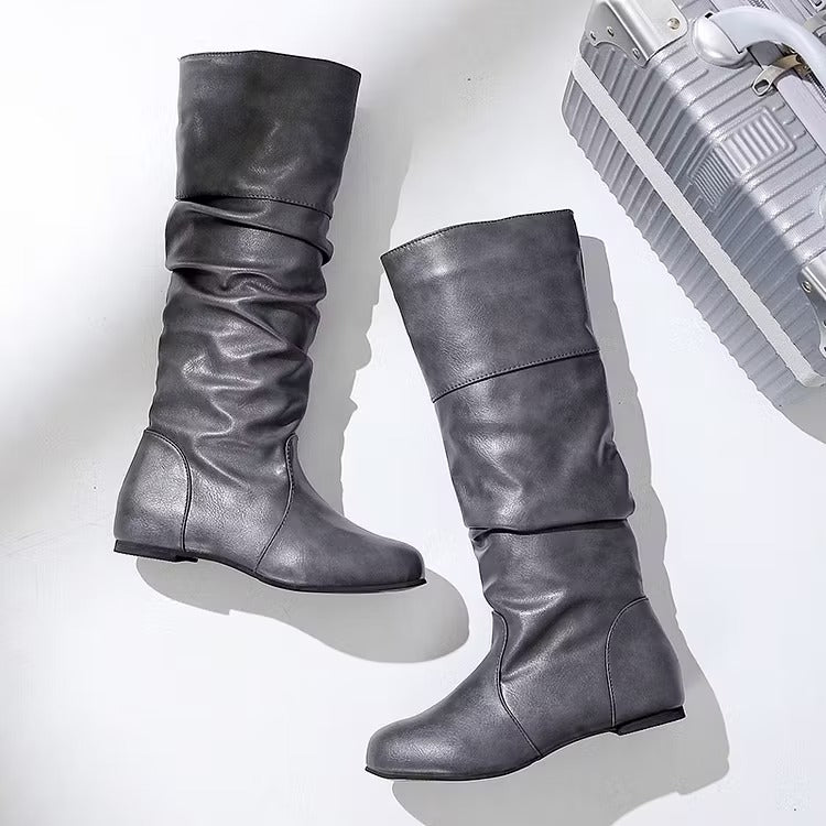 Women's Knee High Boots with Round Toe | Slouch