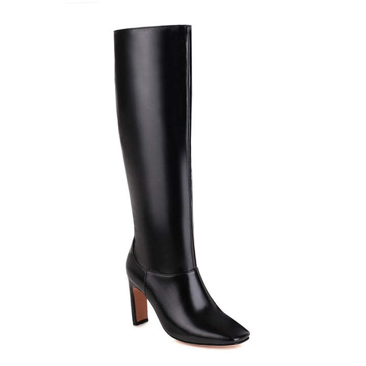 Women's Knee High Boots with Square Toe | Long