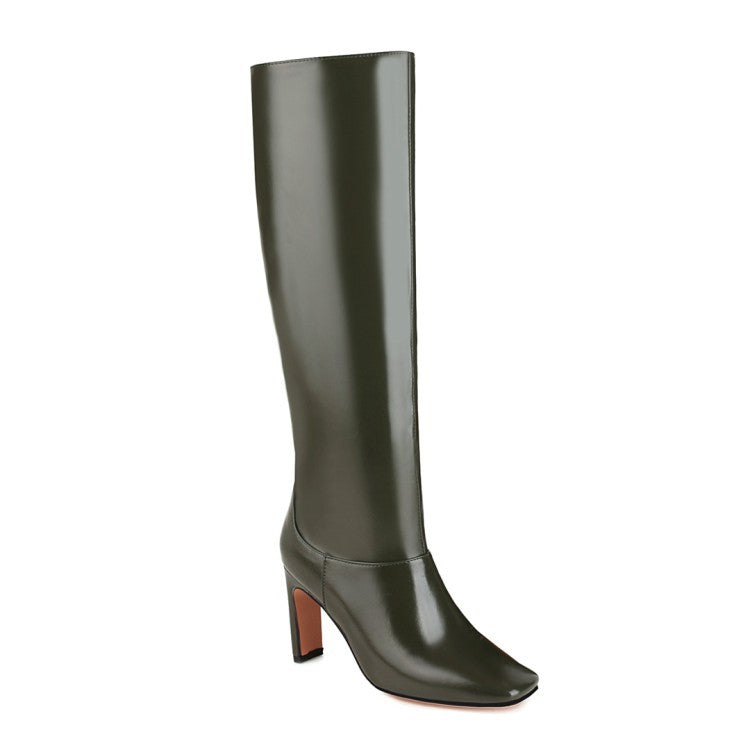 Women's Knee High Boots with Square Toe | Long