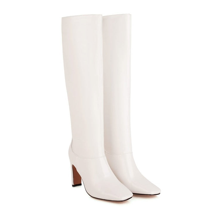 Women's Knee High Boots with Square Toe | Long